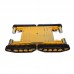 TS500 Tracked Shock Absorption Tank Plastic Chassis Intelligent Car 4 Driver 37 Motor Robot Gold Silver 150rpm  