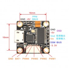 Super_S F4 Flight Controller Board Integrated OSD Built-in 5V BEC Omnibus_S ESC  