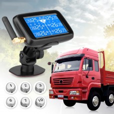 Car Truck Wireless TPMS Tire Pressure Monitor System+6External Sensor LCD Display