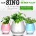 Smart Piano Bluetooth Speaker Playing Music Flower Pot LED Night Light Flowerpot