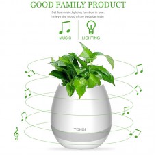 Smart Piano Bluetooth Speaker Playing Music Flower Pot LED Night Light Flowerpot