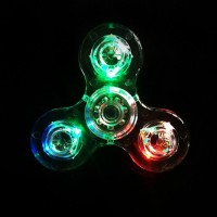 Cristal Handspinner Decompression Fidget Hand Spinner Gyroscope Transparent LED Rotation Toys