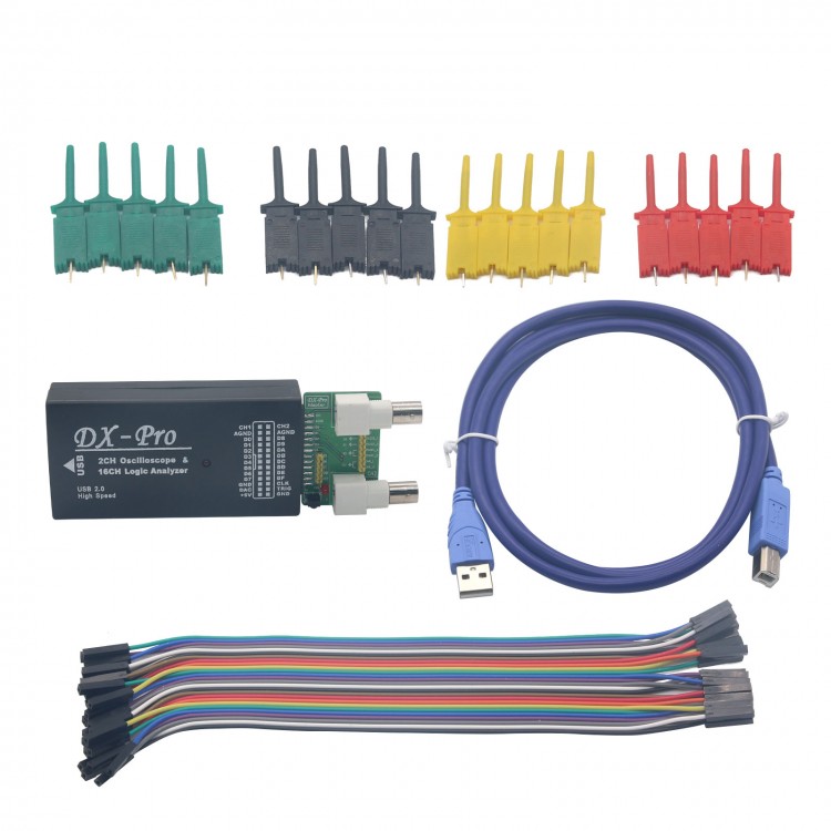 USBee DX USB Virtual Oscilloscope 16CH Logic Analyzer + Converter Board