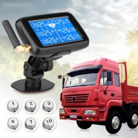 U901 Auto Wireless LCD TPMS Car Truck Tire Pressure Monitoring System 6 Sensors