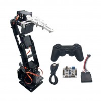 Arduino Robot 6 DOF Aluminium Clamp Claw Mount kit Mechanical Robotic Arm & Servos & 32 CH Controller