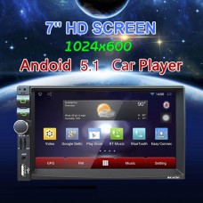MP5 Car Player Andoid5.1 GPS DVD Stereo 7.0Inch 1080P HD Bluetooth Touch AM FM Radio  