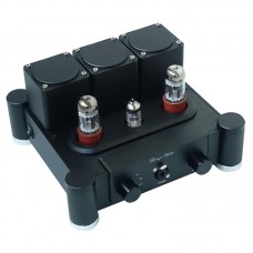 6SN7X2+12AX7 Hi-End Class A Pure Tube Headphone Amplifier HiFi Stereo Preamplifier Silver Black