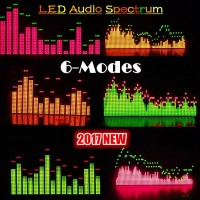 6 Modes Music Audio Spectrum Level Display Screen Indicator VU Meter