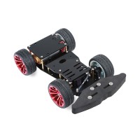 4WD RC Smart Car Metal Chassis Platform with S3003 Metal Servo & Bearing Kit Unassembled