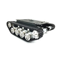 Tracked Unassembled Shock Absorption Tank Chassis Intelligent Car Robot 150rpm 9V 