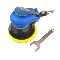 5" Air Random Palm Sander Pneumatic Tool Burnish Machine Polisher Velcro Pad with Sandpaper