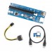 PCI-E Express USB3.0 1x to16x Extender Riser Card Adapter SATA Power Extension Cable