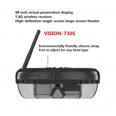 VISION-730S Wireless FPV Goggles 3D Video Glasses 5.8GHz 40CH 98 inch Private Virtual Theater 