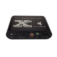 5.1 CH ACS/DTS Digital Audio Decoder Converter Fiber Coaxial SX-512A RAC AUX Box Player for PC DVD Headphone 