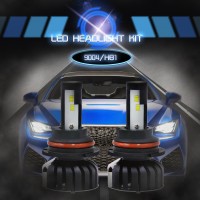 9004/HB1 CSP LED Headlights Bulbs Car Fog Lamps 6000K IP65 Waterproof 8000LM