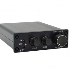 ZHILAI K7 HIFI TDA7498 T-AMP Analog Signal Digital Terble Bass Adjustment Amplifier High Power 2X70W Black w/ Power Supply