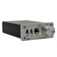 ZL H9 DC 24V Digital HIFI Earphone Amplifier Headphone Amp TPA6120A2 Chip + Adapter Plug + Power Supply Two Audio Input Silver