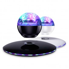 Wireless Speaker Bluetooth Floating Magnetic Levitating Speaker LED for Christmas Gift White Black 