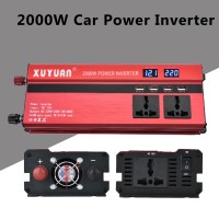 2000W Car LED Power Inverter Converter DC 12V To AC 220V 4 USB Ports Charger