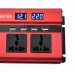 2000W Car LED Power Inverter Converter DC 12V To AC 220V 4 USB Ports Charger