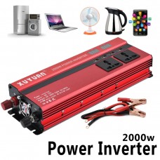 2000W Car LED Power Inverter Converter DC 24V To AC 220V 4 USB Ports Charger