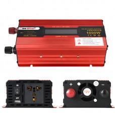 1000W Car LED Power Inverter Converter DC 12V To AC 110V LCD Diplay General Socket