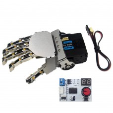 LewanSoul Hand-made Robotic Hand 5 Finger with Digital Servo and Servo Tester Right