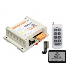 4-channel Network Relay Switch with 8-channel 300m Remote Controller and Surge Suppressors
