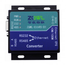 ZQWL-EthRS-D1 Modbus Converter TCP to RTU RS232\RS485 Dual Serial Port to Network Ethernet CFG