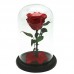 Beauty And The Beast Real Preserved Red Rose Glass Dome Best Gifts for Lovers 