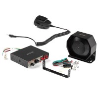 200W 8 Sound Loud Car Warning Alarm Police Fire Siren Horn PA Speaker MIC System