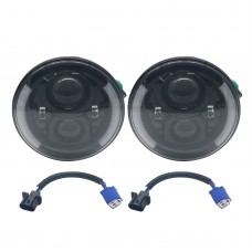 2PCS 7" LED Headlight Hi/Low Beam Angel Eye DRL For JEEP Wrangler JK TJ 97-17 GW