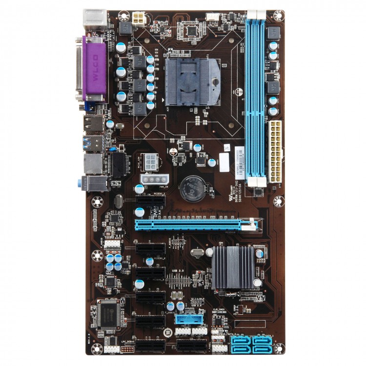 8 GPU PGA988 Socket 8 PCI-E SATA Mining Motherboard for ETH Bitcoin ...