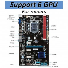 GPU 6 LGA 1150 H81BTC 6PCIE SATA Mining Motherboard For ETH Bitcoin Miners 16GB