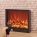 Wall Mounted Electric LED Fireplace Heater Insert Design With Remote Control