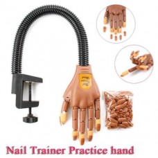 Flexible Artificial Nail Practice Trainer Manicure Hand 100PCS Nail Tips