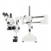 SM-4NTP 7X-45X Simul-Focal Stereo Lockable Zoom Microscope Dual Arm  