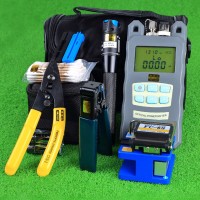 10pcs/set Fiber Optic FTTH Tool Kit FC-6S Fiber Cleaver Optical Power Meter VFL