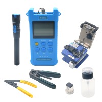 Fiber Optic FTTH Tool Kit FC-6S Fiber Cleaver Power Meter Visual Finder Locator