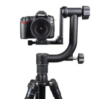 Panoramic 360 Degree Gimbal Tripod Head 1/4" 3/8" Screw for Nikon Canon DSLR Camera Telephoto Lens 