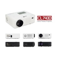 CL740D LCD LED Home Mini Theater Projector 2400 Lumens HD 840x480 1080P AV/TV