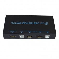 4K HDMI 2 Ports USB HD KVM Switch 2 in 1 out for KTV   