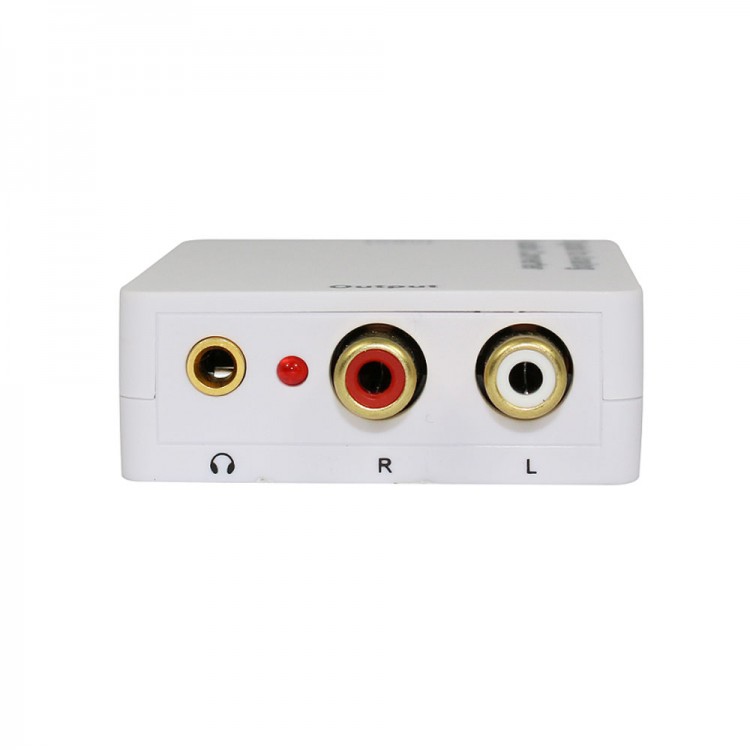 White Digital to Analog Audio Converter Headphone Port for Audio