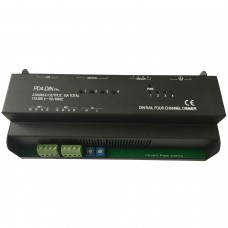 PD4-DIN Pro RS485 Silicon Controlled LED C4 Gide Rail Compatible 4 Channel Dimming Module