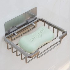 5PCS Stainless Steel Non Rust Bathroom Accessories Shower Soap Rack Dish Holder Sucker