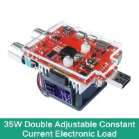 35W Double Adjustable USB Electronic Constant Current Load Power Discharge Tester LCD Display