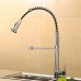 Brushed Nickel Kitchen Faucet Pull Out Sprayer Swivel Spout Sink Mixer Tap