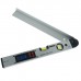 0~225° LCD Digital Protractor Inclinometer Angle Meter Spirit Level Finder Gauge