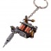 Portable Mini Tattoo Machine Tattoo Supply Gun Keychain Necklace Pendant Decor L 