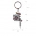 Portable Mini Tattoo Machine Tattoo Supply Gun Keychain Necklace Pendant Decor L 